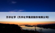 万华化学（万华化学集团股份有限公司）