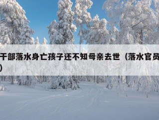 干部落水身亡孩子还不知母亲去世（落水官员）