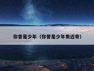 你曾是少年（你曾是少年焦迈奇）