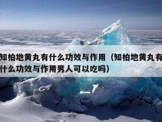 知柏地黄丸有什么功效与作用（知柏地黄丸有什么功效与作用男人可以吃吗）