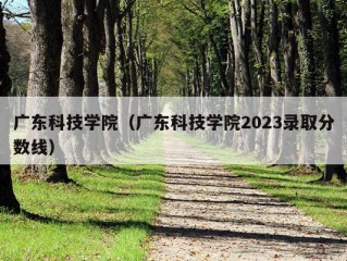 广东科技学院（广东科技学院2023录取分数线）