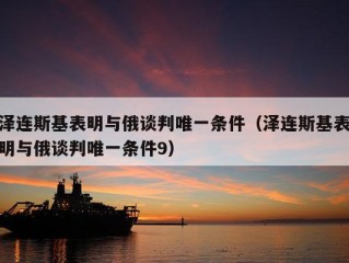 泽连斯基表明与俄谈判唯一条件（泽连斯基表明与俄谈判唯一条件9）