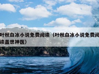 叶秋白冰小说免费阅读（叶秋白冰小说免费阅读盖世神医）