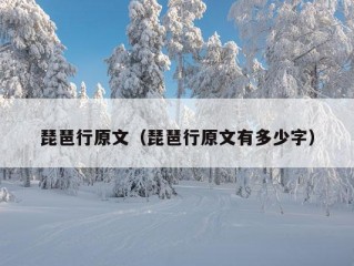 琵琶行原文（琵琶行原文有多少字）