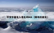 中文字幕导入是乱码MA（姨母的朋友）