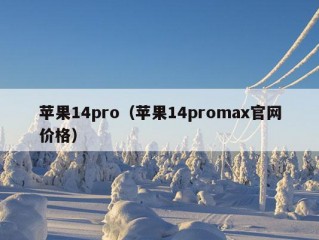 苹果14pro（苹果14promax官网价格）