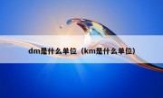 dm是什么单位（km是什么单位）