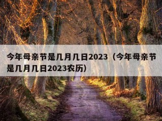 今年母亲节是几月几日2023（今年母亲节是几月几日2023农历）