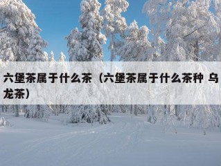 六堡茶属于什么茶（六堡茶属于什么茶种 乌龙茶）