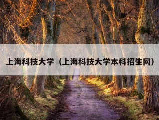 上海科技大学（上海科技大学本科招生网）