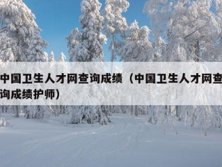 中国卫生人才网查询成绩（中国卫生人才网查询成绩护师）