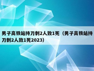 男子高铁站持刀刺2人致1死（男子高铁站持刀刺2人致1死2023）