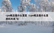 cpo概念是什么意思（cpo概念是什么意思科大讯飞）