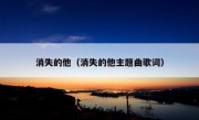 消失的他（消失的他主题曲歌词）