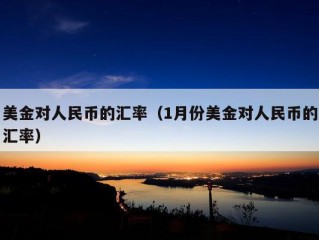 美金对人民币的汇率（1月份美金对人民币的汇率）