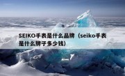 SEIKO手表是什么品牌（seiko手表是什么牌子多少钱）