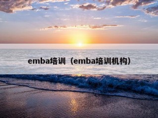 emba培训（emba培训机构）