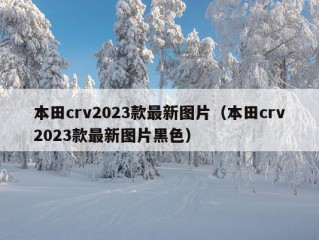 本田crv2023款最新图片（本田crv2023款最新图片黑色）