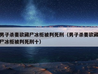 男子杀妻欲藏尸冰柜被判死刑（男子杀妻欲藏尸冰柜被判死刑十）