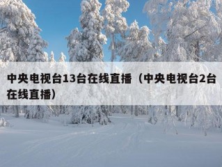 中央电视台13台在线直播（中央电视台2台在线直播）