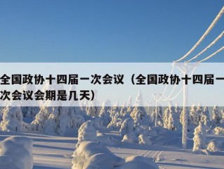 全国政协十四届一次会议（全国政协十四届一次会议会期是几天）