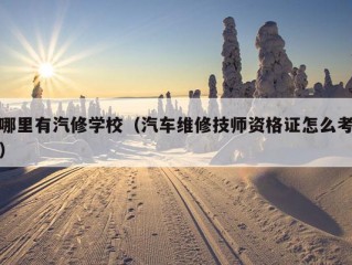 哪里有汽修学校（汽车维修技师资格证怎么考）