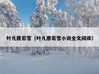 叶凡唐若雪（叶凡唐若雪小说全文阅读）