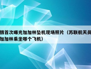 俄首次曝光加加林坠机现场照片（苏联航天员加加林乘坐哪个飞机）