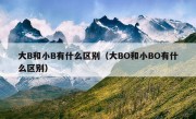 大B和小B有什么区别（大BO和小BO有什么区别）