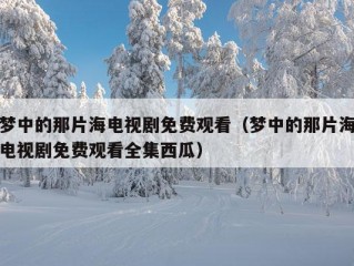 梦中的那片海电视剧免费观看（梦中的那片海电视剧免费观看全集西瓜）