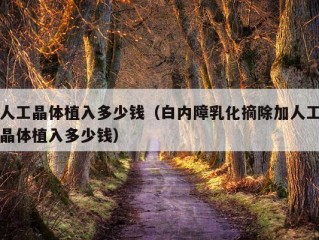 人工晶体植入多少钱（白内障乳化摘除加人工晶体植入多少钱）