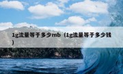 1g流量等于多少mb（1g流量等于多少钱）