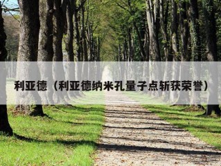 利亚德（利亚德纳米孔量子点斩获荣誉）