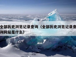 全部历史浏览记录查询（全部历史浏览记录查询网站是什么）