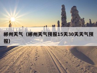 郴州天气（郴州天气预报15天30天天气预报）