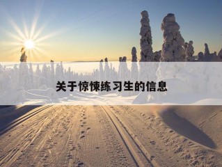 关于惊悚练习生的信息