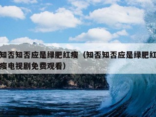 知否知否应是绿肥红瘦（知否知否应是绿肥红瘦电视剧免费观看）