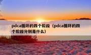 pdca循环的四个阶段（pdca循环的四个阶段分别是什么）