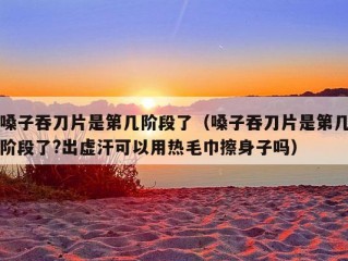 嗓子吞刀片是第几阶段了（嗓子吞刀片是第几阶段了?出虚汗可以用热毛巾擦身子吗）