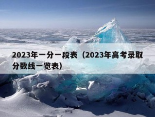 2023年一分一段表（2023年高考录取分数线一览表）