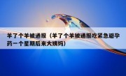 羊了个羊被通报（羊了个羊被通报吃紧急避孕药一个星期后来大姨妈）