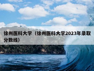 徐州医科大学（徐州医科大学2023年录取分数线）