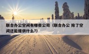 联合办公空间有哪些公司（联合办公 除了空间还能提供什么?）