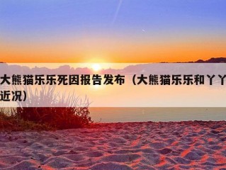 大熊猫乐乐死因报告发布（大熊猫乐乐和丫丫近况）