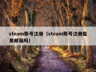 steam账号注册（steam账号注册能用邮箱吗）