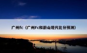 广州fc（广州Fc和蔚山现代比分预测）