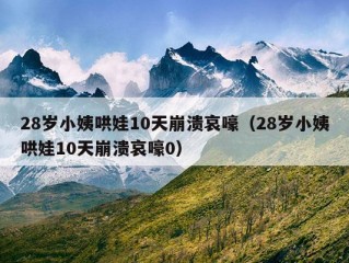 28岁小姨哄娃10天崩溃哀嚎（28岁小姨哄娃10天崩溃哀嚎0）