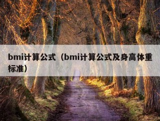 bmi计算公式（bmi计算公式及身高体重标准）