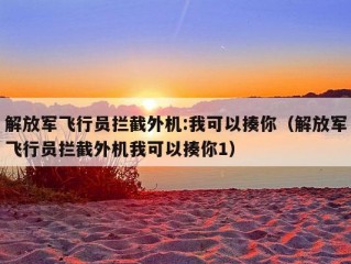 解放军飞行员拦截外机:我可以揍你（解放军飞行员拦截外机我可以揍你1）