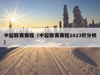 中超联赛赛程（中超联赛赛程2023积分榜）